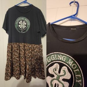 Handmade Flogging Molly t-shirt dress - 1xl